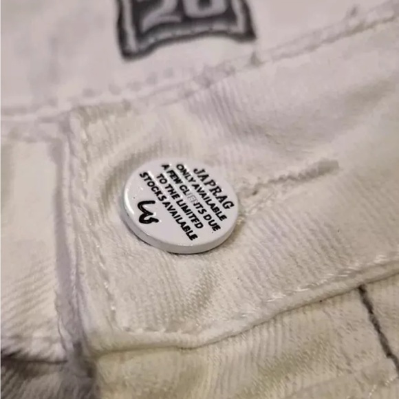 JAPRAG by Okishana Samoki white denim jeans size 26 NWOT - Picture 4 of 8